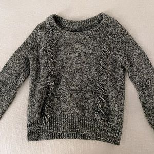 Grey Abercrombie Fringe Sweater